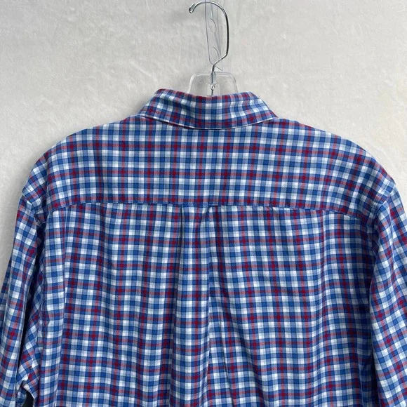 Vineyard Vines Slim Fit Tucker Button Up Shirt Red, White, & Blue Plaid Small - Picture 10 of 14
